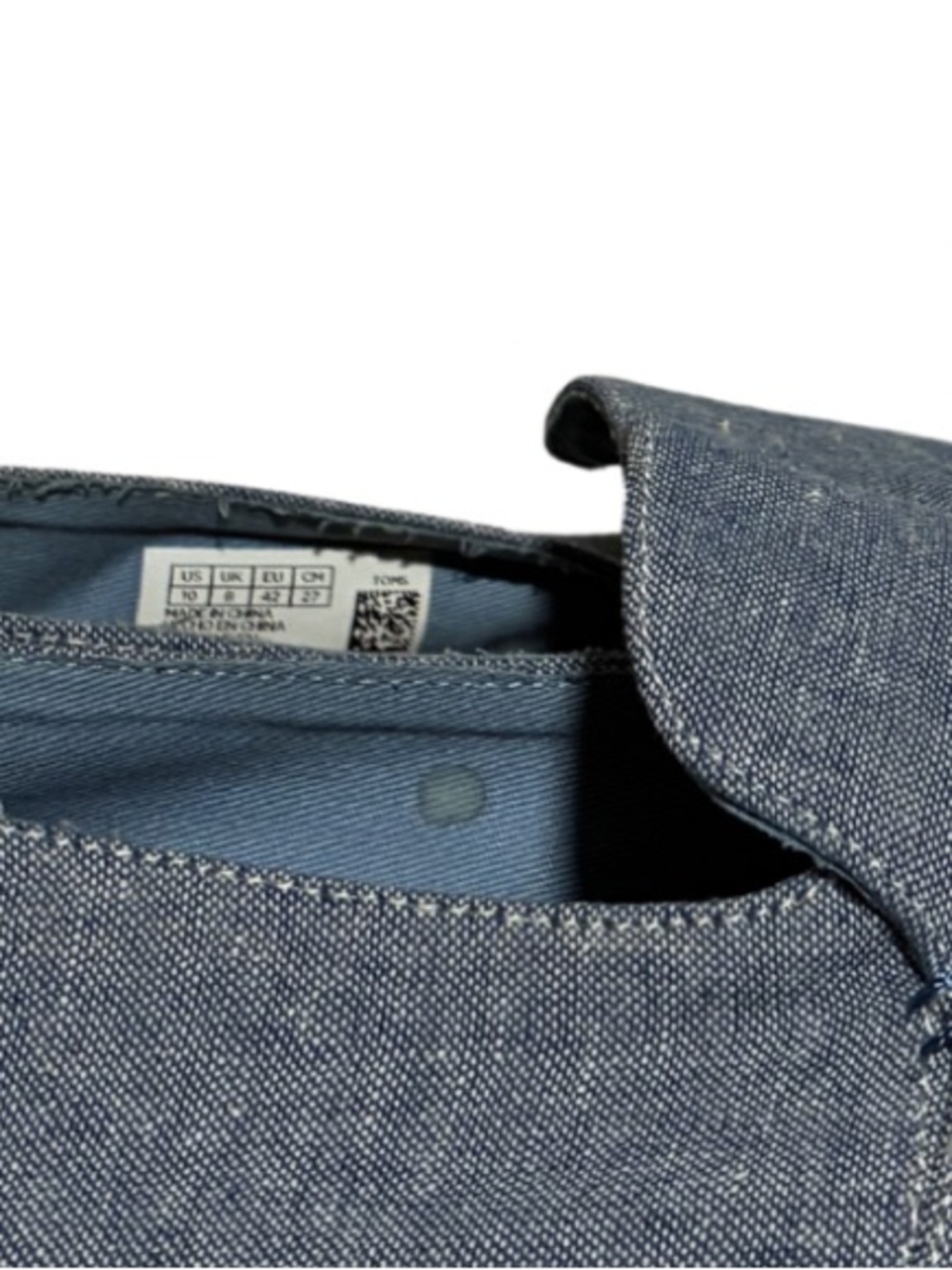 Toms Blue Chambray Denim Espadrille Alpargatas 10 - Picture 12 of 12